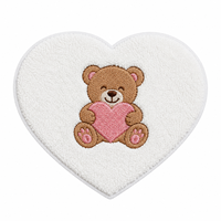 Patchs de créateur de luxe en forme de cœur, patchs lettres en chenille, patchs Chrome Heart pour pochette, designs cadeaux rose amour pour la Saint-Valentin