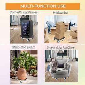 Chariot de déménagement de meubles avec roues en caoutchouc, moteur roulant en bois MDF robuste de 500lb pour canapé <span class=keywords><strong>piano</strong></span> et réfrigérateur - Product Image 3