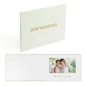 Line-bound Video Albums The Wedding Video Anniversary Books with gold foil video invitation memory book