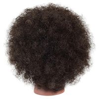 Tête de Mannequin Afro Très Vendue pour l'Entraînement Coiffure, Tête de Poupée 100% Cheveux Humains pour Tressage et Coiffage