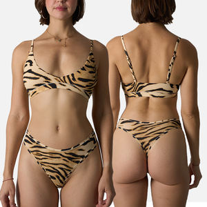 SK1209 + SK1215 새로운 레오파드 스타일섹시 팬티 세트 섹시 패션 통기성 속옷 세트 - Product Image 1