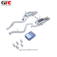 Système d'échappement pour BMW M3 M4 E90 E92 E93 4.0L avec valve pneumatique, embouts quadruples, échappement arrière en acier inoxydable poli miroir