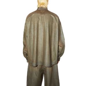 เสื้อเชิ้ตเดนิมผู้ชายทรงโอเวอร์ไซส์ ผ้าฝ้าย 100% สวมใส่สบาย ไม่ยับ ทรงลำลอง แบบกระดุม  สำหรับทุกเพศ - Product Image 3