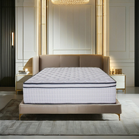 Matelas à Ressorts Ensachés 5 Zones Orthopédique Hôtelier Taille Queen King, Mousse à Mémoire de Forme Gel Latex Compressé