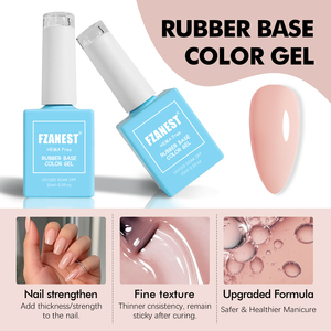FZN HEMA FREE Thinner Consistency Rubber Builder Base Coffret De Vernis Ongles En Gel Nails Supply 5 en 1 Glue G Functional Gel - Product Image 5
