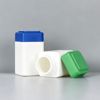 Bouteille en plastique carrée de 250 ml en HDPE de qualité alimentaire pour capsules de suppléments vitaminiques et médicaments, personnalisation possible