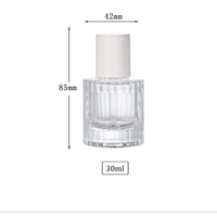 Flacon compte-gouttes à pompe fantaisie de luxe de 30ml bouteille en verre d'huile essentielle d'essence à fond épais 1oz bouteille vide en verre cosmétique givré