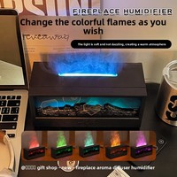 Diffuseur d'arômes à flamme simulée, veilleuse colorée, minuterie, télécommande USB, silencieux, pour la maison, l'hôtel, cadeau créatif