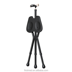 Canne-siège 2-en-1 en alliage d'aluminium - Canne de marche pliable et réglable avec lumière LED intégrée, imperméable, pour personnes âgées - Product Image 3