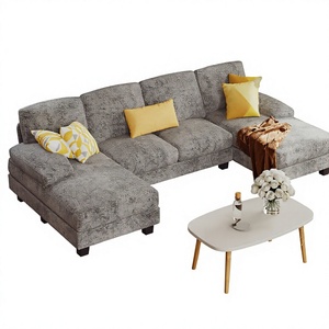 Sofá Individual Reclinable de Estilo Cremoso con Estructura de Plástico Curvada en Forma de Arco, Tapizado en Chenilla, Esponja, Inspiración Italiana de Lujo - Product Image 3