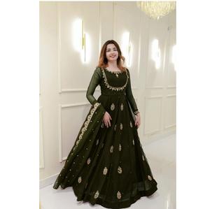 Nouvelle collection de robes Anarkali en georgette avec broderie et sequins, costume Anarkali pour femmes, tenue de soirée - Product Image 1