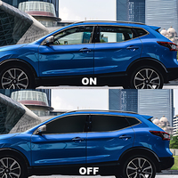 Película Inteligente para Ventanas con Privacidad PDLC, Película Inteligente para Tinte de Ventanas de Automóviles, Autoadhesiva, Conmutable, Película Eléctrica PDLC con Control Remoto para Automóviles