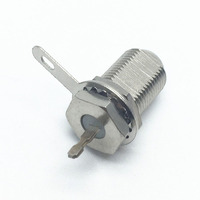 F montados en Panel hembra Jack hembra de soldadura, montaje PCB adaptador de conector