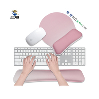 Ensemble repose-poignets et tapis de souris Simplicity à dégradé de couleurs personnalisé, base en caoutchouc à mémoire de forme, design ergonomique pour clavier, logo personnalisé