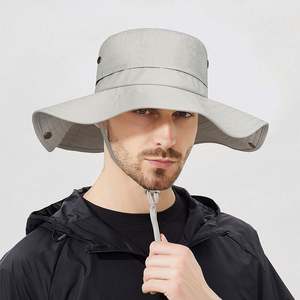 Nouvel Arrivage Chapeau de Pêcheur d'Été d'Extérieur Anti-UV Imperméable Séchage Rapide Respirant à Large Bord Pliable Style Cowboy Bob - Product Image 5