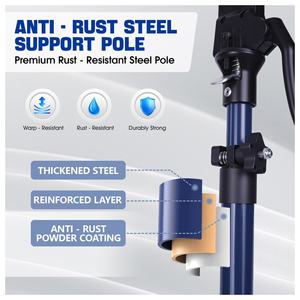 2 pièces Support télescopique en acier pour armoire, capacité 154 LB, 15-23 pouces, finition thermolaquée, verrouillage rapide, troisième <span class=keywords><strong>main</strong></span>, qualité industrielle/bricolage, OEM/ODM - Product Image 3