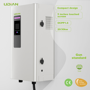 เครื่องชาร์จรถยนต์ไฟฟ้าแบบติดผนัง 20kW NACS DC สำหรับการชาร์จในเมือง พร้อมดีไซน์ที่เข้ากันได้กับเทสลา - Product Image 1