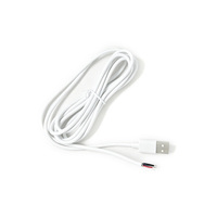 Cable USB 2.0 de grado médico, blanco, TPE, de 2 m, con conector macho a cable estañado abierto, OD3.5, 4 núcleos, blindado, para alimentación USB, corriente de 1A