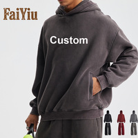 Sweat-shirts à capuche unisexes de haute qualité, épais (370 GSM), sans cordon, personnalisables avec logo, grandes tailles pour hommes