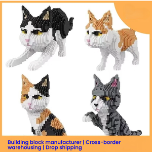<span class=keywords><strong>Juguetes</strong></span> <span class=keywords><strong>de</strong></span> Bloques <span class=keywords><strong>de</strong></span> Construcción <span class=keywords><strong>de</strong></span> Plástico con Diseño <span class=keywords><strong>de</strong></span> Gato Tricolor, Set <span class=keywords><strong>de</strong></span> Ensamblaje del Louvre y el Titanic - Venta al Por Mayor - Product Image 1