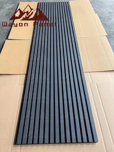 Wayon venta al por mayor MDF impermeable 3D ranura 3D paneles de rejilla de absorción de sonido para paredes interiores - Product Image 3