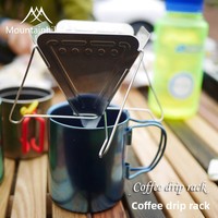 Filtre à café pliable Shanzhi pour camping en plein air, entonnoir avec support, portable, en acier inoxydable