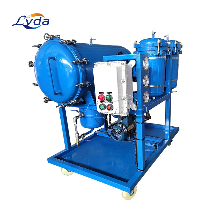 Efficient design coalescence dehydration turbine oil decolorization filter