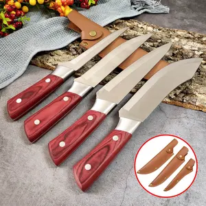 Fabricant de couteaux 10 pc bois manche octogonal barbecue jambon table et couteau cuisine sushi couteaux feuilles et accessoires pour hommes