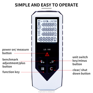 Affidabile 100m <span class=keywords><strong>Laser</strong></span> Range Finder palmare dispositivo di misurazione con punto <span class=keywords><strong>Laser</strong></span> rosso per ingegneri edili e DIYers - Product Image 3