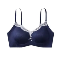 Soutien-gorge sans fil 2026 avec dentelle, push-up, jacquard vertical, doux, sans armatures, sans coutures, effet liftant et galbant, pour femme, usage quotidien, OEM