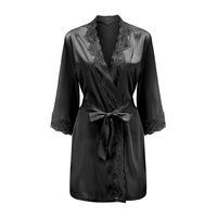 Vente en gros Peignoir confortable Sexy pour femmes Peignoir doux pour la peau Polyester Spandex Femme Robe pour femmes Vêtements de nuit à lacets Peignoirs de bain