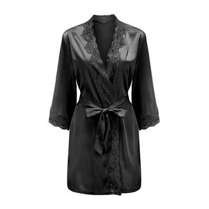 Vente en gros Peignoir confortable Sexy pour femmes Peignoir doux pour la peau Polyester Spandex Femme Robe pour femmes Vêtements de nuit à lacets Peignoirs de bain - Product Image 5