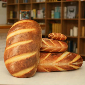 个性化面包抱枕毛绒礼品毛绒玩具仿真3D模拟软黄油吐司软玩具抱枕面包 - Product Image 5