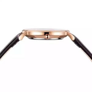 Montres personnalisées de luxe moderne minimaliste en acier inoxydable <span class=keywords><strong>montre</strong></span> horlogère 3ATM étanche bracelet en cuir cadeau Reloj - Product Image 5