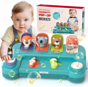 Jouets d'apprentissage pour bébés, jouets éducatifs, interrupteur musical, animaux pop-up, <span class=keywords><strong>jeu</strong></span> de boutons, jouets de développement pour bébés - Product Image 5