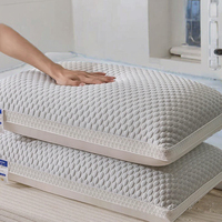 Oreiller cervical à usage unique ultra doux de qualité supérieure en lin/polyester, 400 fils/cm², pour un soutien cervical rafraîchissant en été