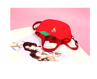 Sac à bandoulière en toile de style coréen INS, broderie de fruits de dessin animé, forme de banane, sac à bandoulière pour téléphone portable, sac à bandoulière mignon pour fille