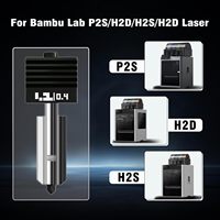 Bambu Lab H2/P2S Hotend untuk Printer 3D H2S/H2D/H2C/P2S Rakitan Nozzle Baja Keras 0.2/0.4/0.6/0.8mm Pencetakan 3D Kecepatan Tinggi