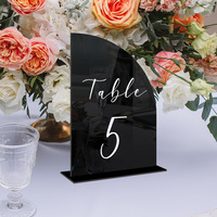 Ychon Élégant Acrylique Table Numéros Vierge Personnalisable Ensemble de Table pour Mariages Fêtes Table Nom Cartes Réception Décoration