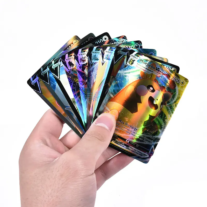 Cartes holographiques personnalisées Vmax GX Mega Tag Team Energy Trading Card feuille d'or