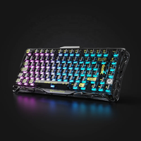 Teclado Mecánico Gravastar Mercury K1 Lite Negro Personalizado con Interruptores Lineales Intercambiables en Caliente NKRO RGB 13 Modos de Teclado Personalizados para Juegos