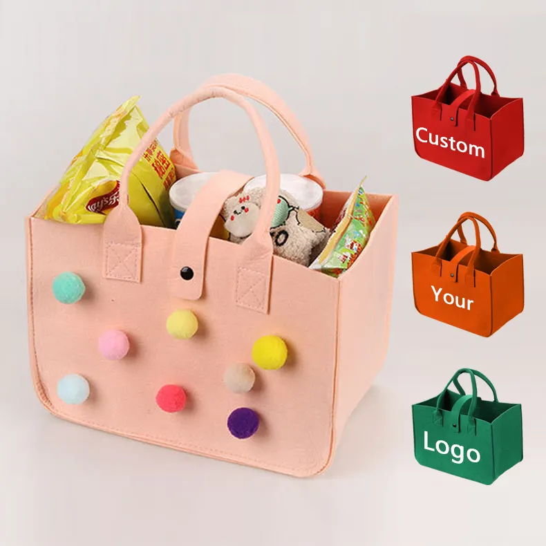 Сувенирная сумка для мамы с логотипом на заказ, сувенирные подарочные сумки, Детская сумка-тоут из фетра с животным из мультфильма, сумка