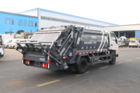 Camion de recyclage JMC 6CBM à transmission manuelle, 4x2, avec compacteur à roues, moteur, pour la collecte des déchets urbains