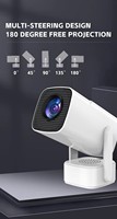 Mini projecteur vidéo F800 4K avec Wifi sans fil, système d'écran intelligent HD, projecteur LED portable pour la maison