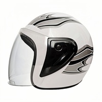 Casque de moto demi-face en PP respirant à double visière à dégagement rapide unisexe, couleur personnalisée