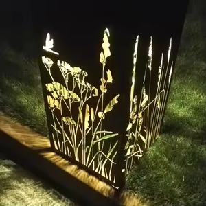 Lampadaire d'extérieur en acier Corten Art Déco résistant aux intempéries - Product Image 5