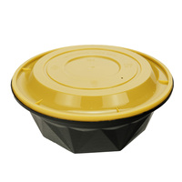 Bol à soupe en plastique recyclable étanche scellé par pp polyvalent personnalisé pour l'emballage alimentaire de riz, nouilles et céréales à emporter