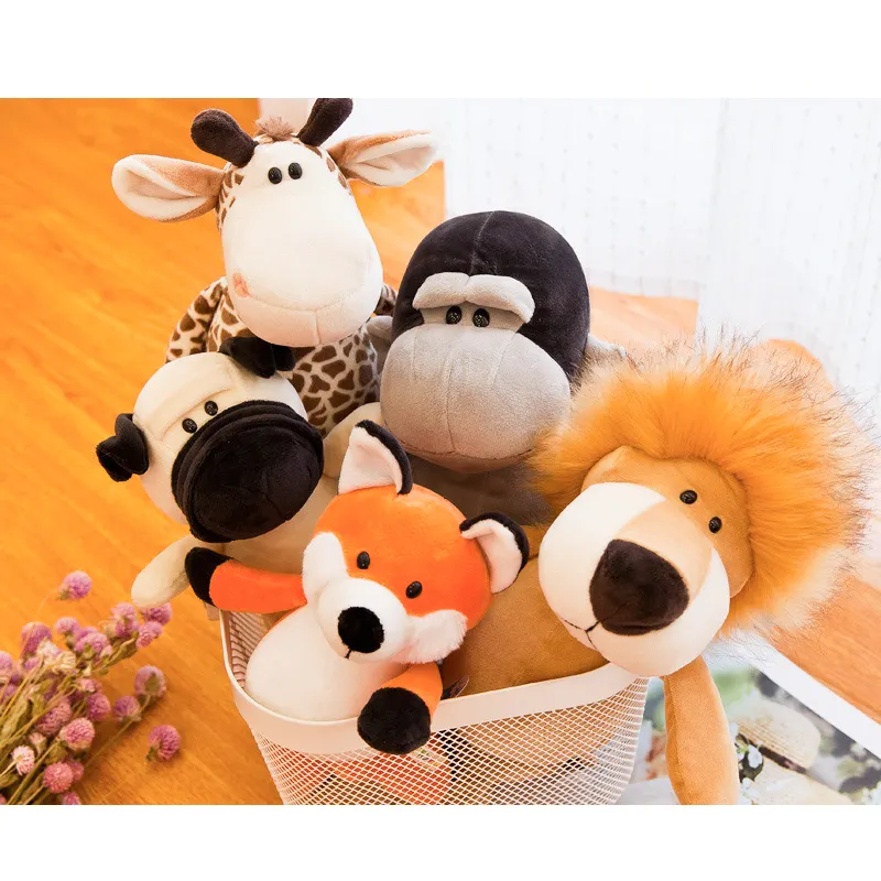 Cuddly Zoo Safari Selva Bosque Animales Juguetes de peluche León Elefante Jirafa Mono Tigre Animal salvaje Peluches para niños