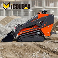 Mini-chargeuse sur chenilles compacte Cougars CG828A avec moteur Kubota certifié EPA et commande hydraulique pilotée, à vendre