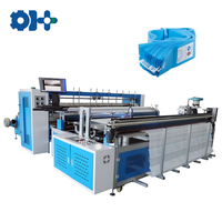 Machine de fabrication de rideaux non tissés avec commande par servomoteur, pliage automatique et découpe d'œillets